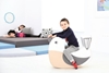 Image sur Pouf oiseau, blanc